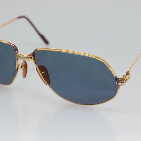CARTIER Sunglasses Metal Blue Auth am8889 - Picture 7 of 15